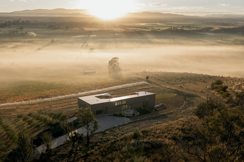 Rammed Earth Residence in Relbia, designed by Cumulus Studios