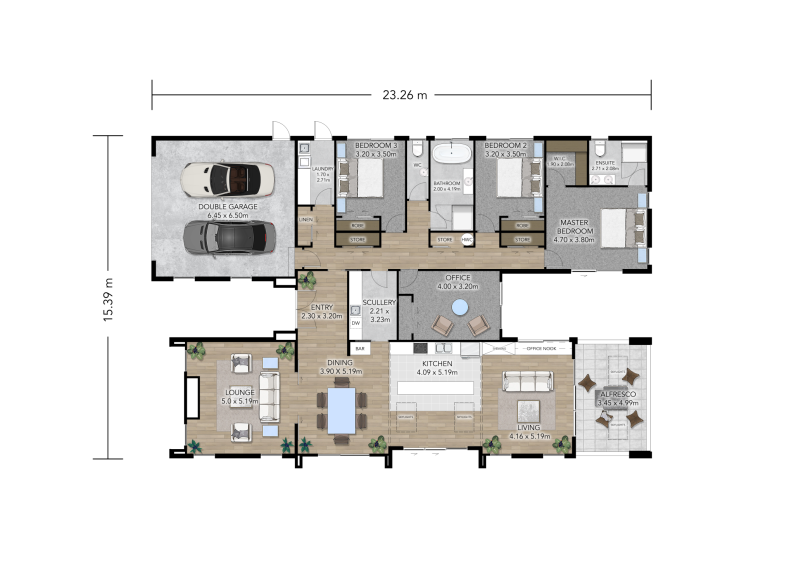 Floor plan · Napier Mission Hills Display Home, 281 sqm Modern Residence