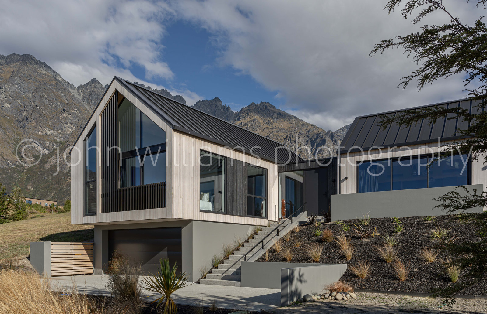 Queenstown Residential Carbonised Accoya Interior and Exterior Feature Walls