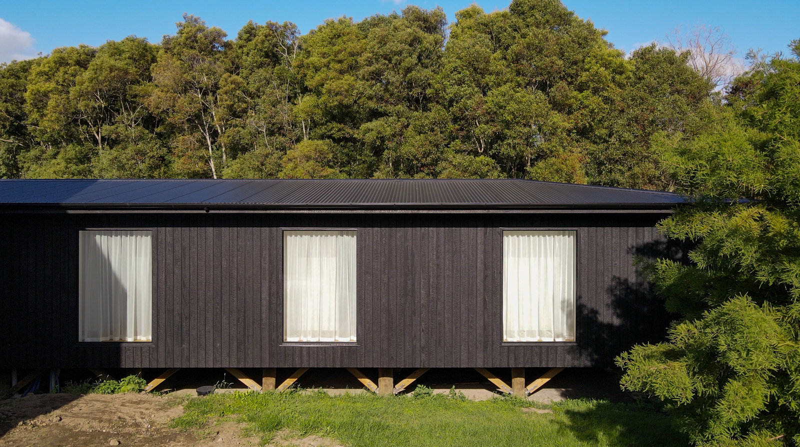 Omokoroa Residence TMT Pine Charred Timber Facade