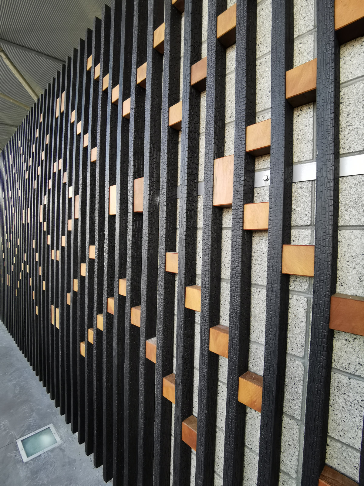 Hamilton Airport Charred Accoya Timber Cladding Wall