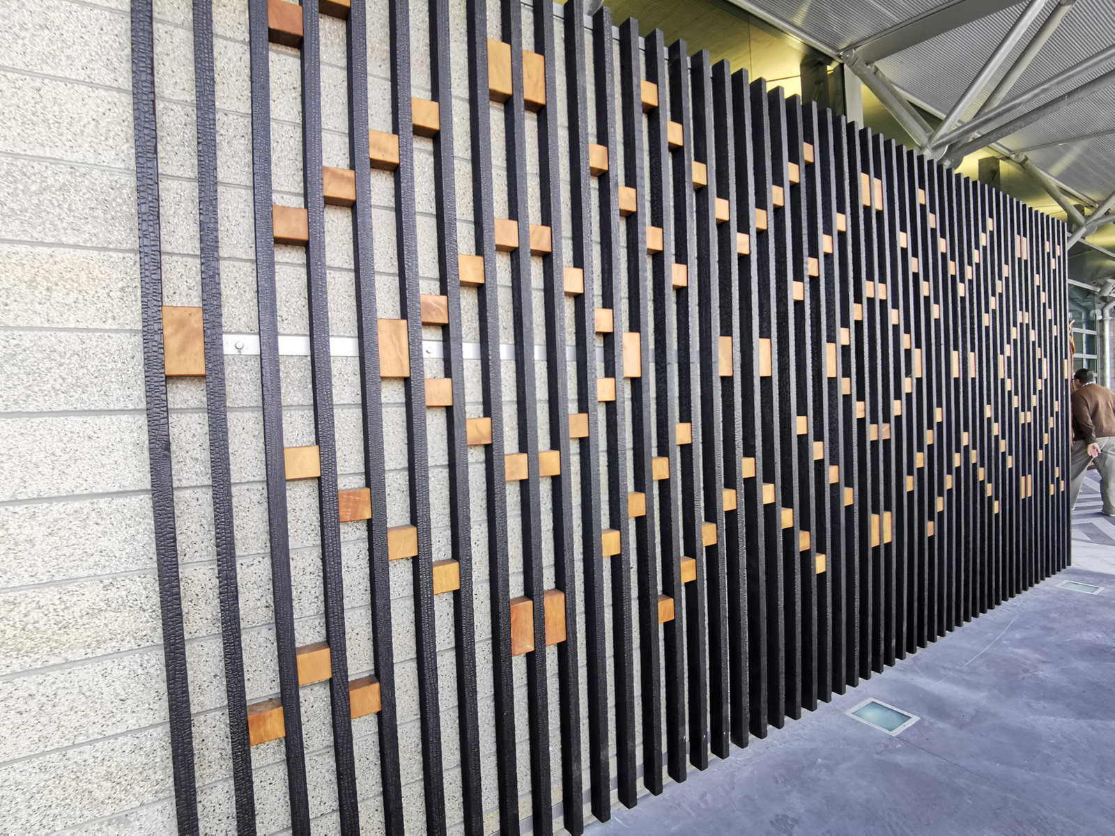 Hamilton Airport Charred Accoya Timber Cladding Wall
