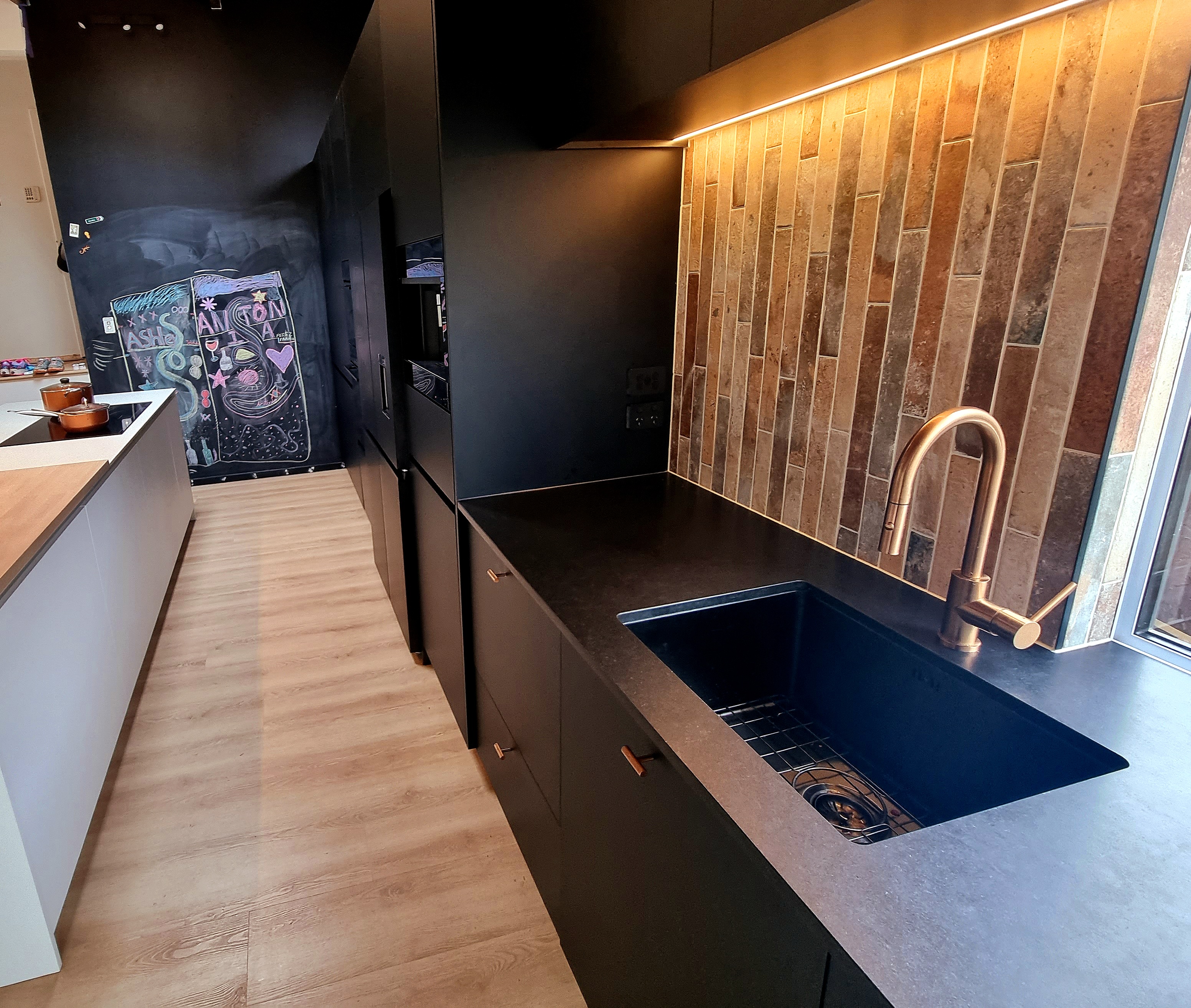 Titirangi Black and White Modern Kitchen Renovation