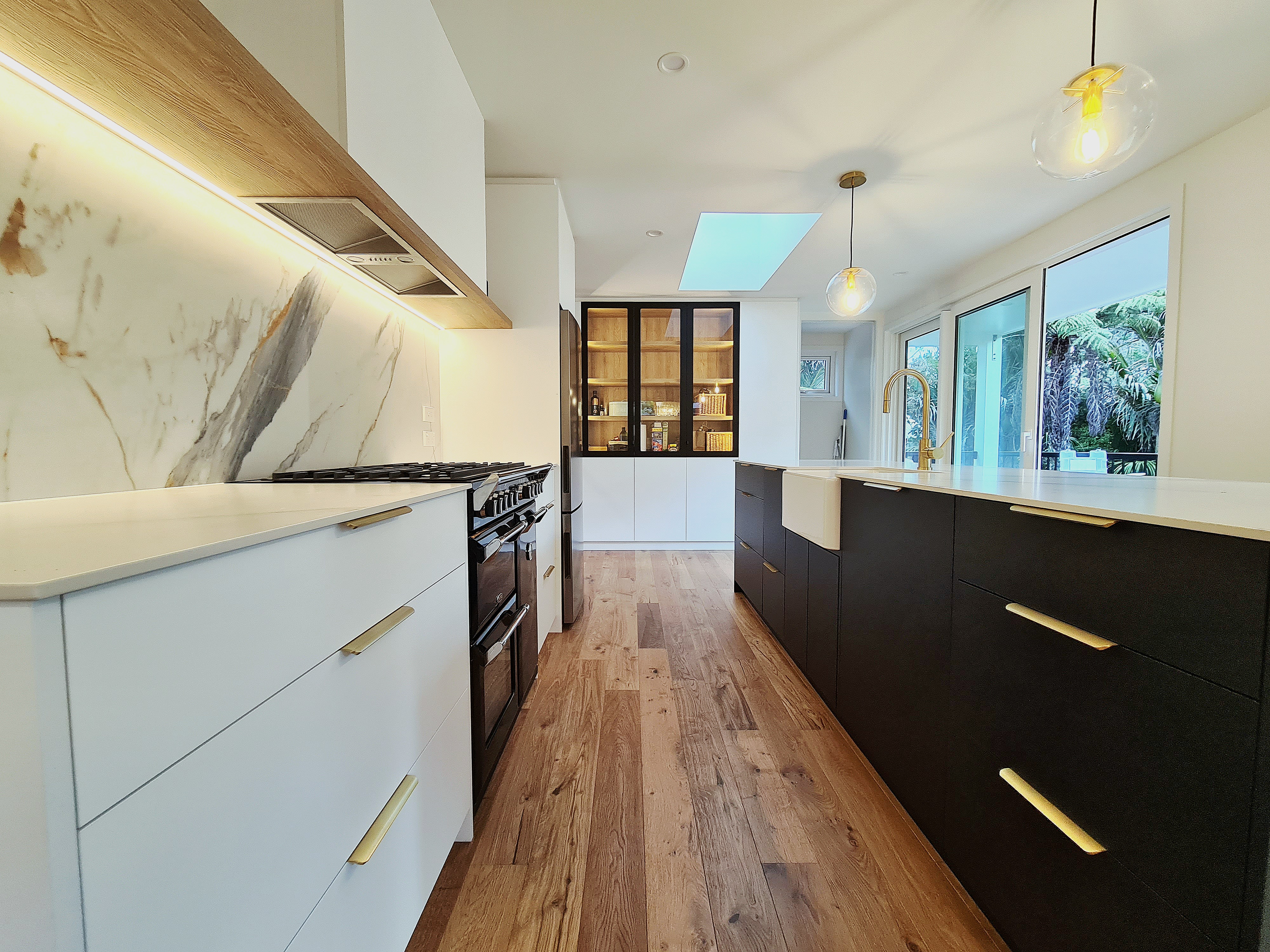 Titirangi Black and White Modern Kitchen Renovation
