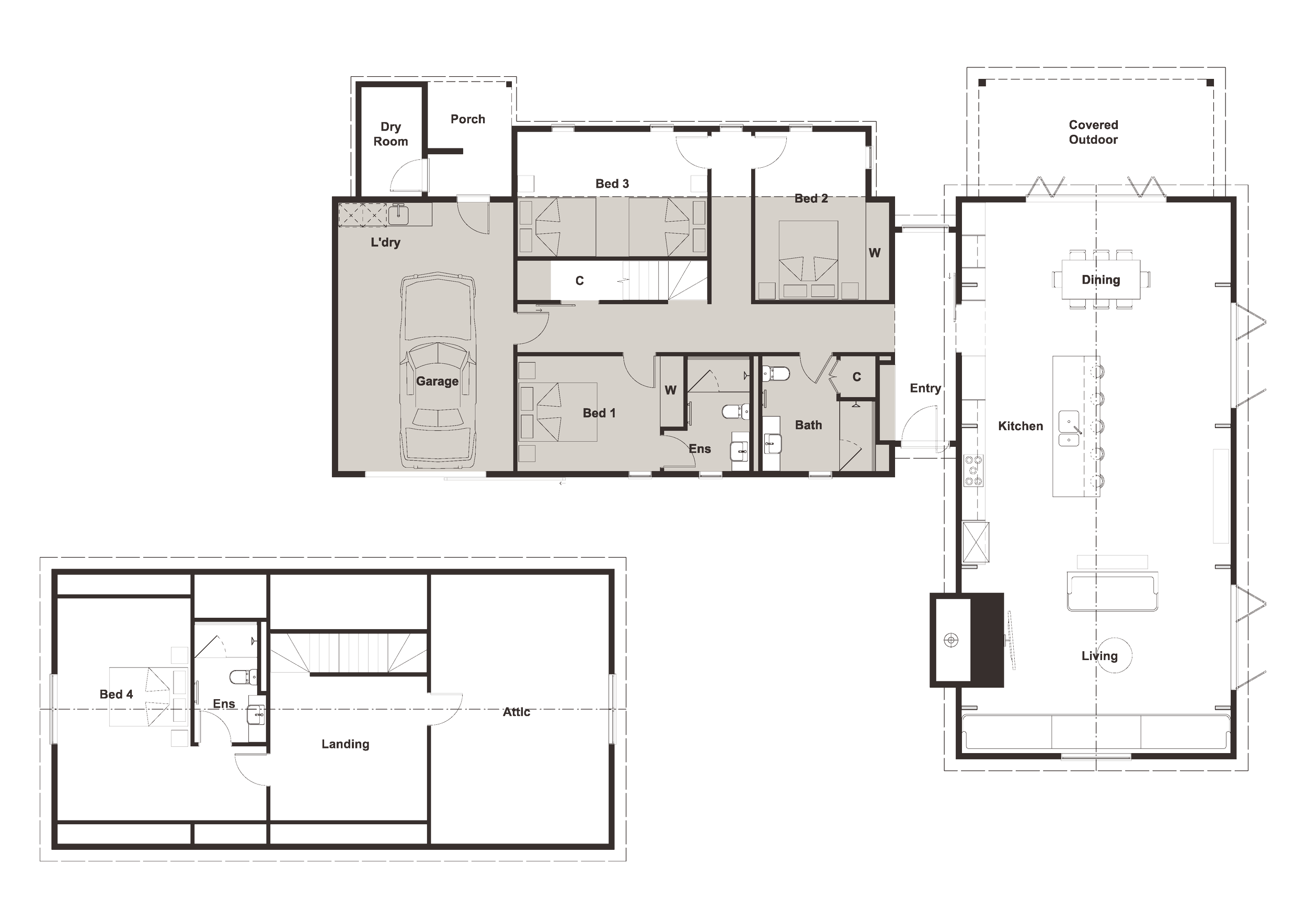 Floor plan · Cardrona Dual Barn Style Residence
