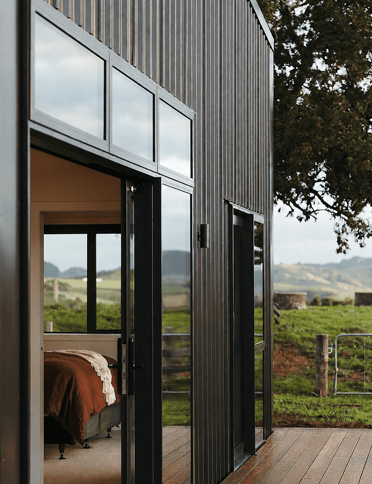 Otorohanga Modern Columned Shed Residence