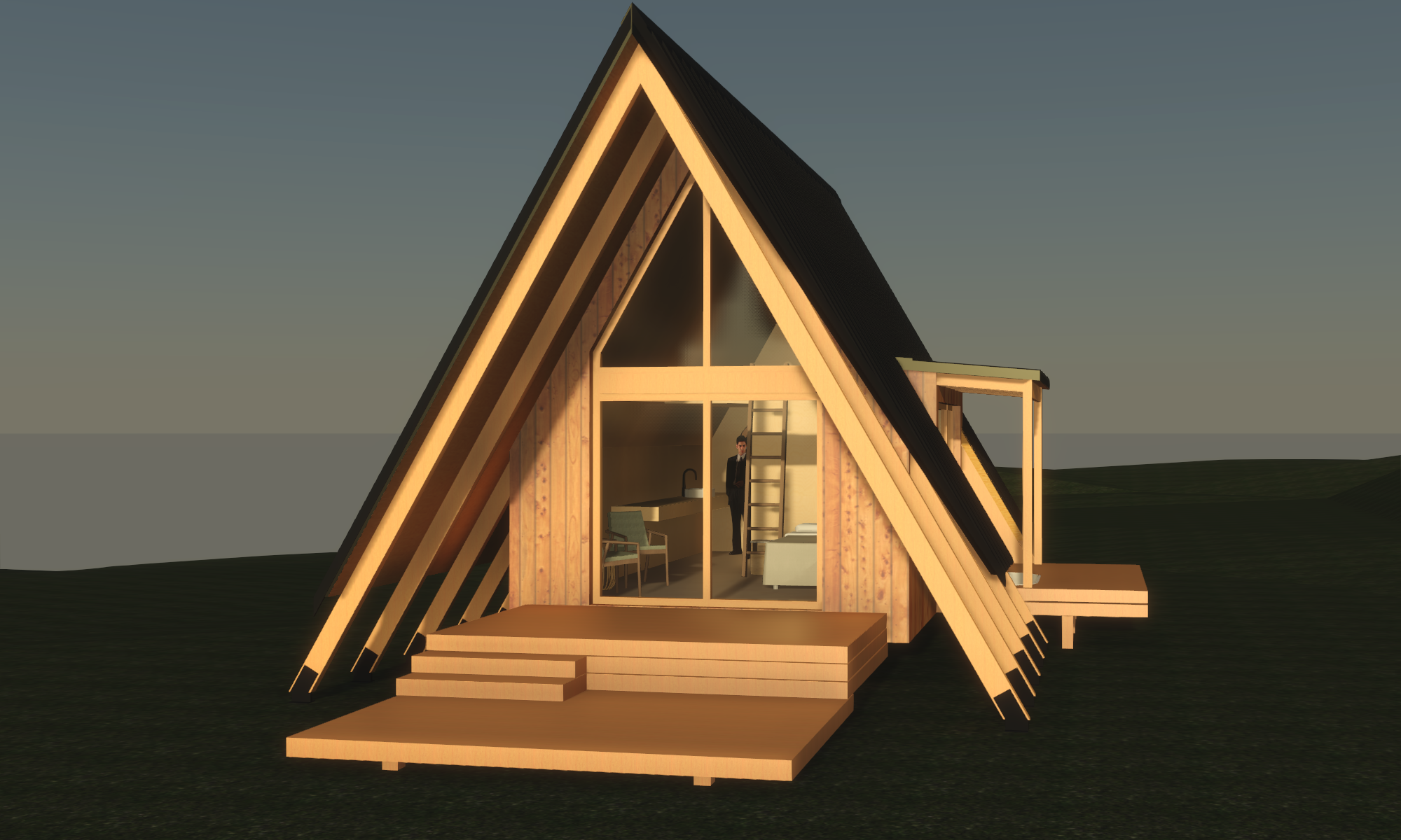 Arrowtown A-Frame Guest Room