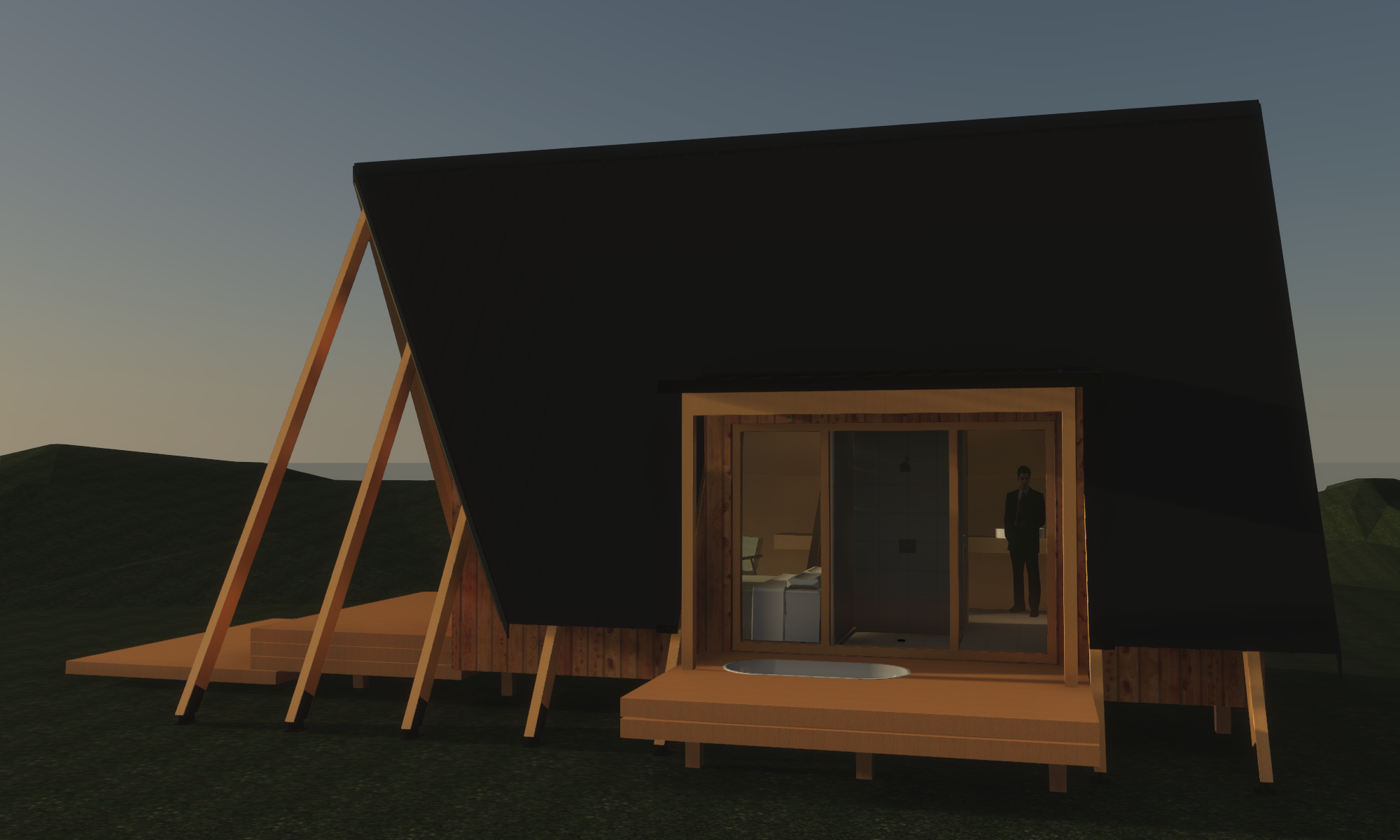 Arrowtown A-Frame Guest Room
