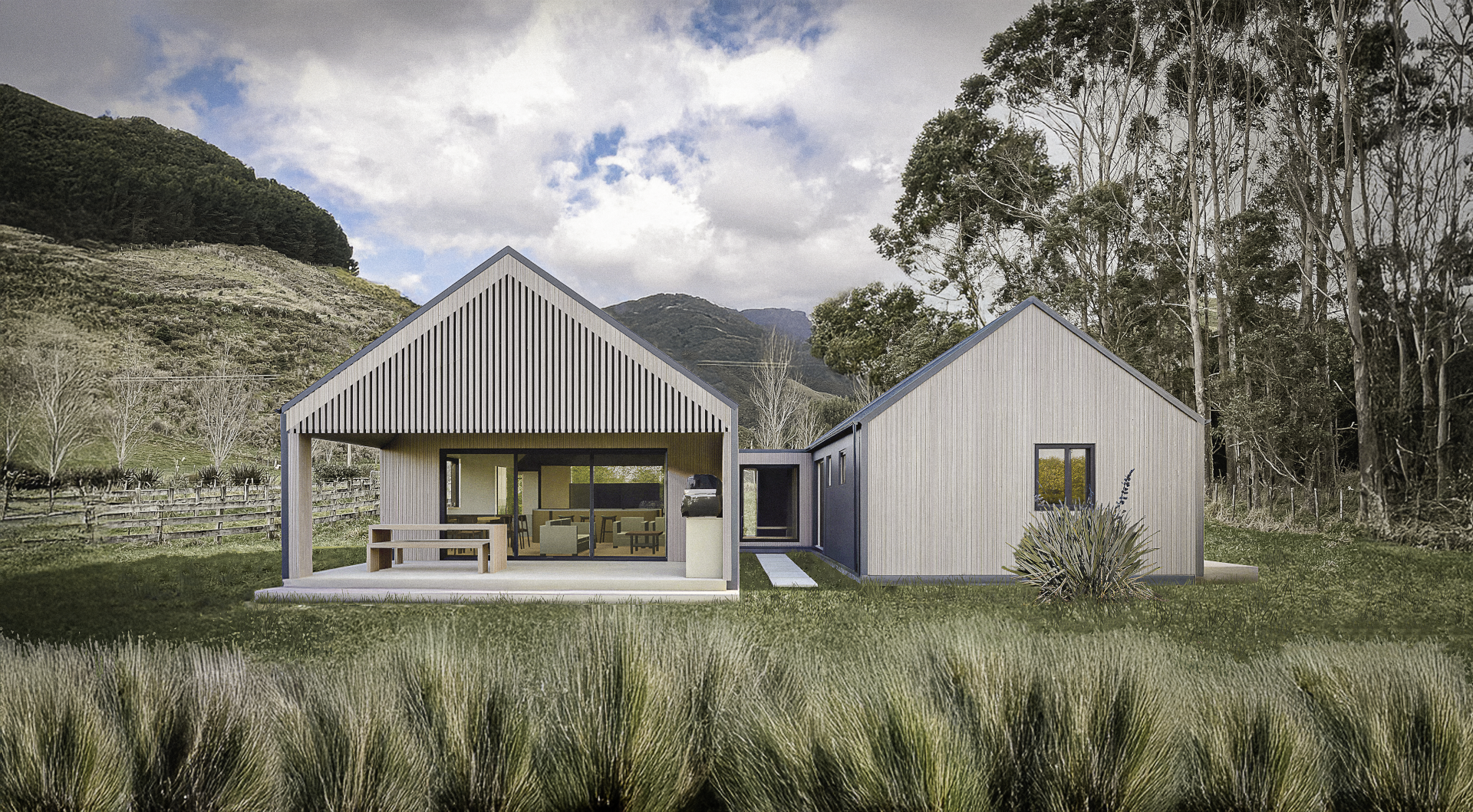 Mangaroa Barns Barn-style Residence