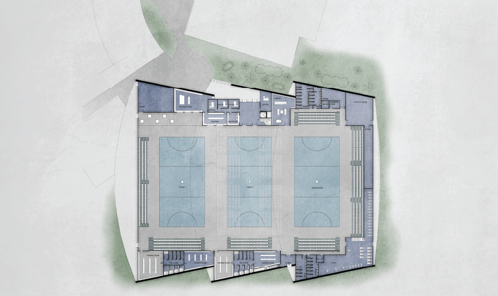 Floor plan · New Horizons Sports Centre, Elphin Sports Precinct