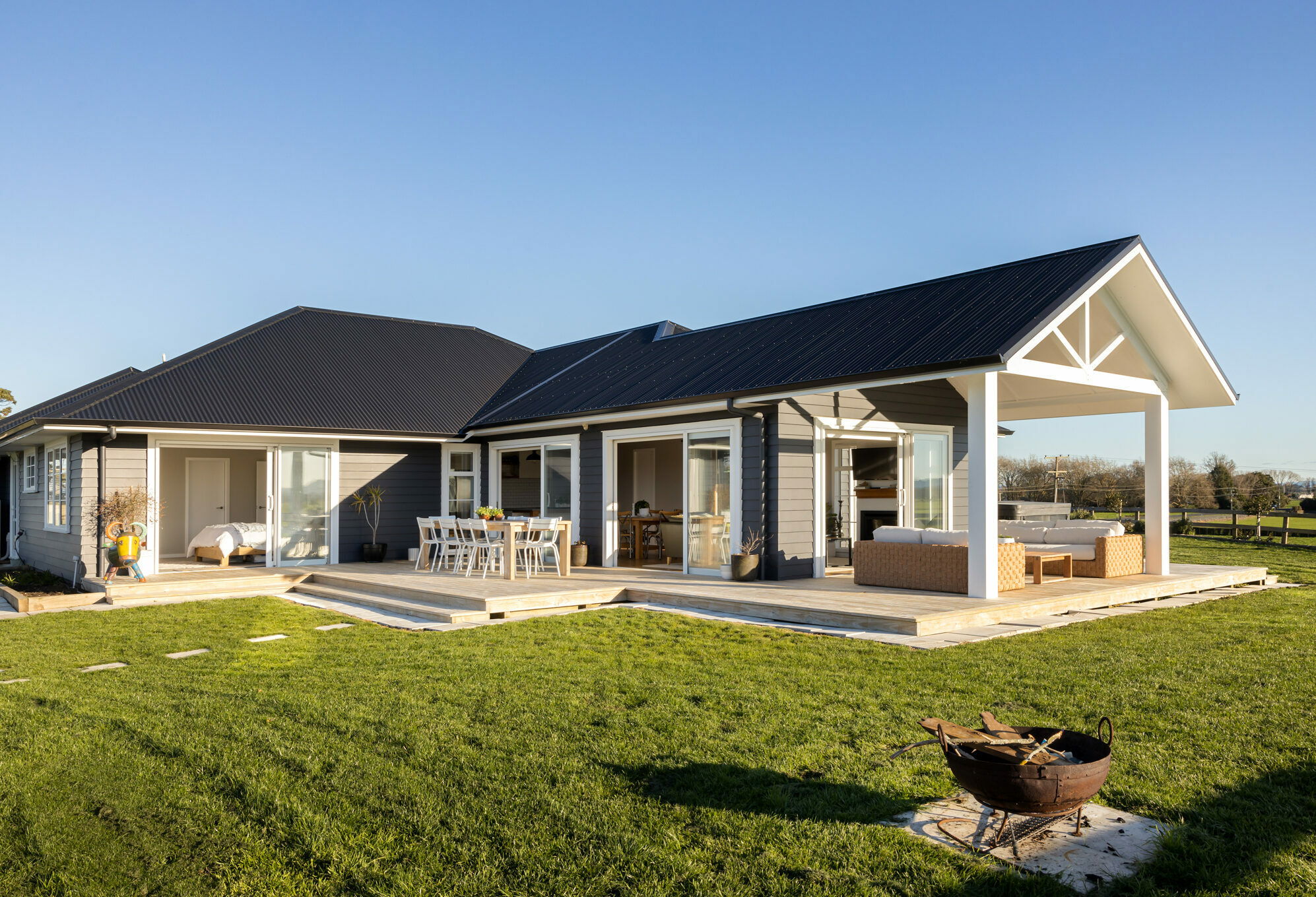 Gordonton Farmhouse Rebuild with Classic Industrial Style