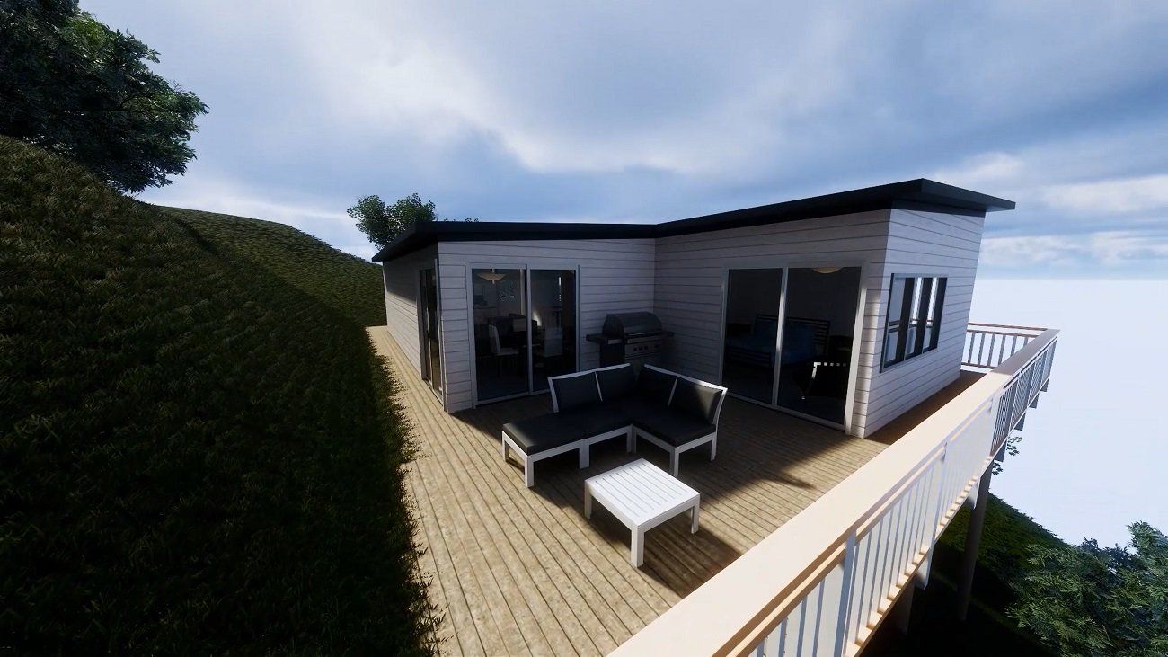 New home on steep Wellington slope
