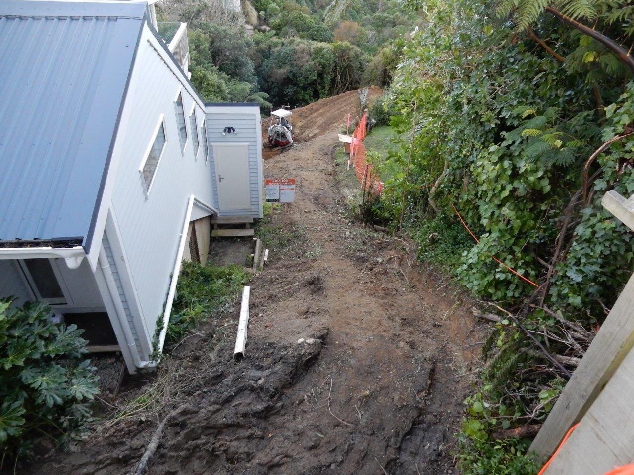 New home on steep Wellington slope
