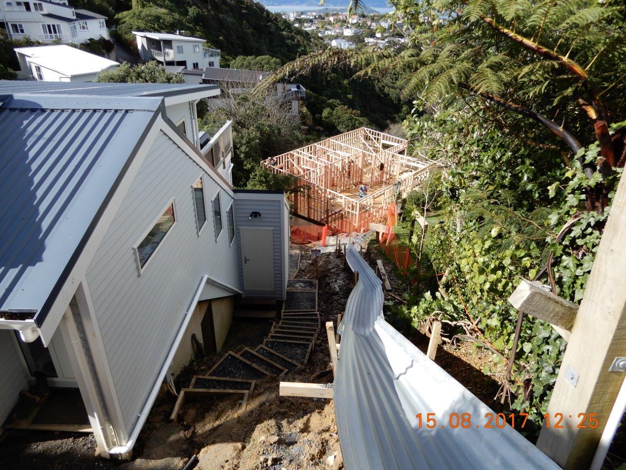 New home on steep Wellington slope