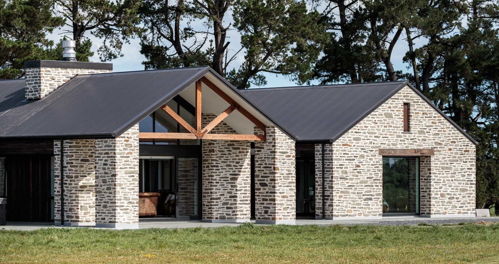 Methven Stone and Charred Larch Clad Residence