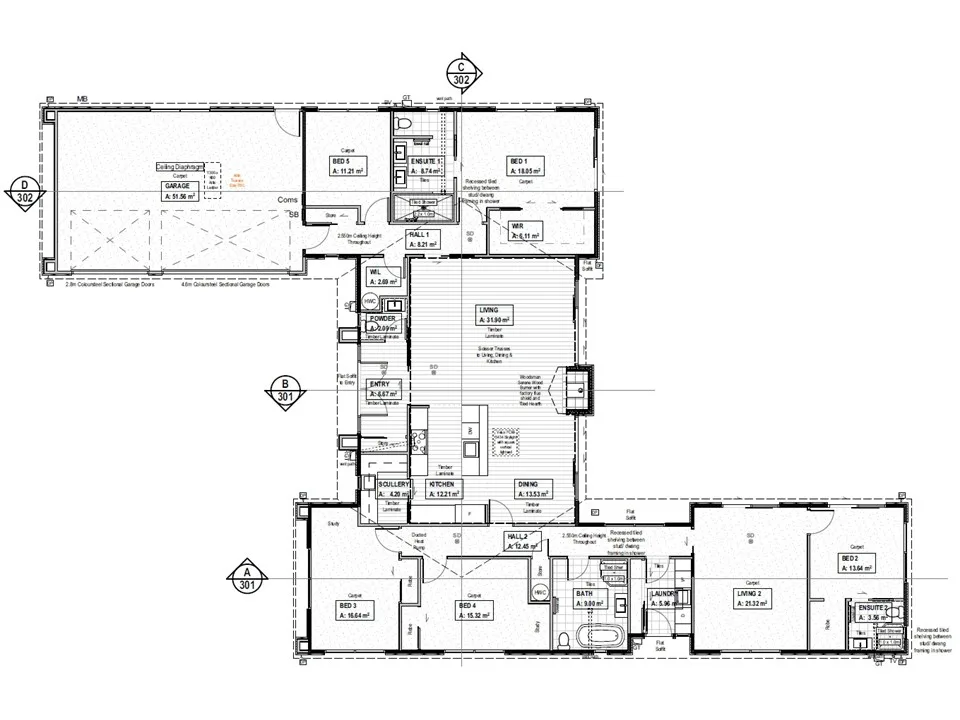 平面图 · Lincoln的Barton Fields住宅设计