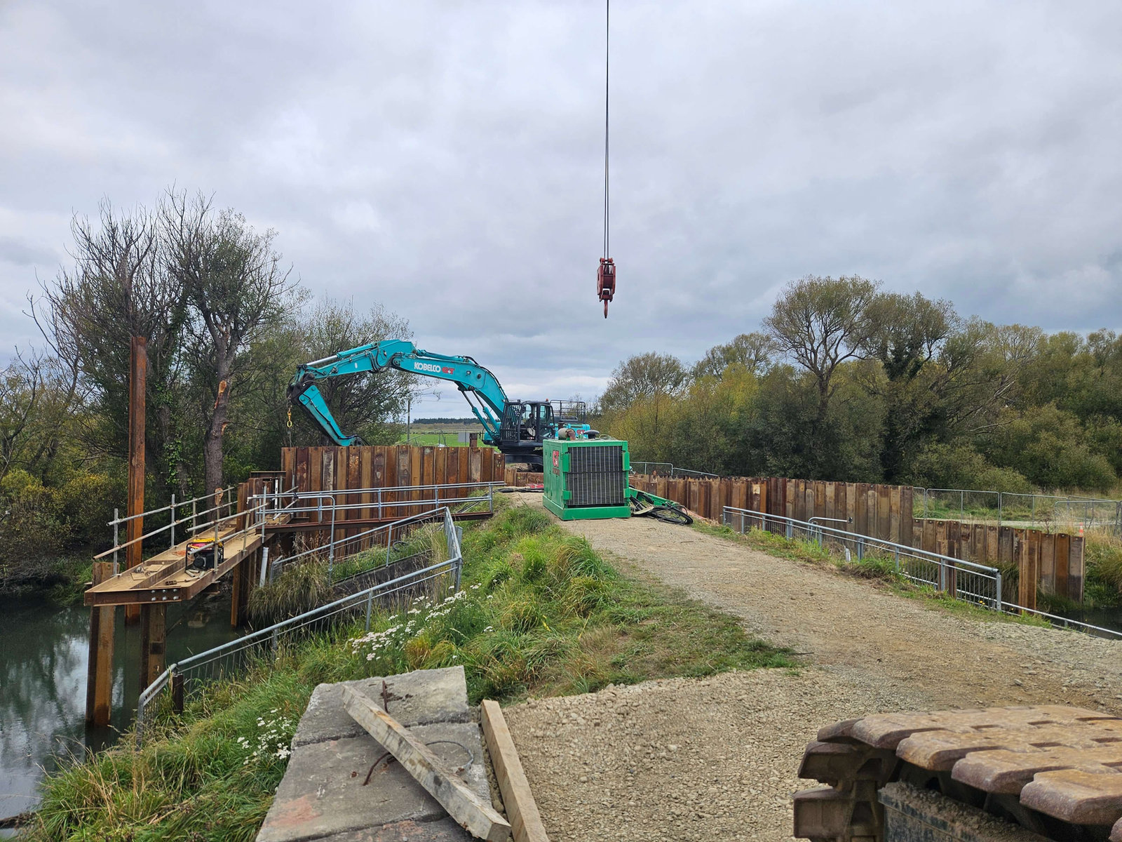 Kaiapoi Courteney Flood Gate Construction