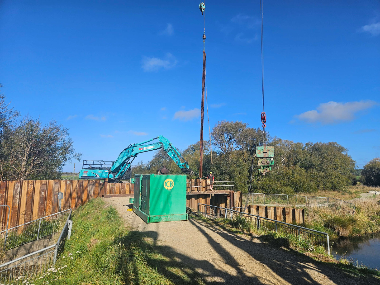 Kaiapoi Courteney Flood Gate Construction
