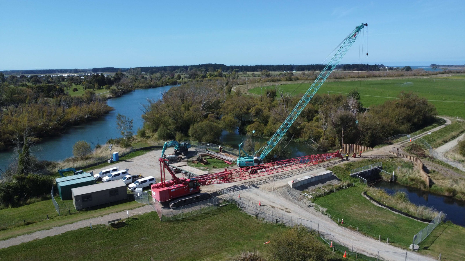 Kaiapoi Courteney Flood Gate Construction