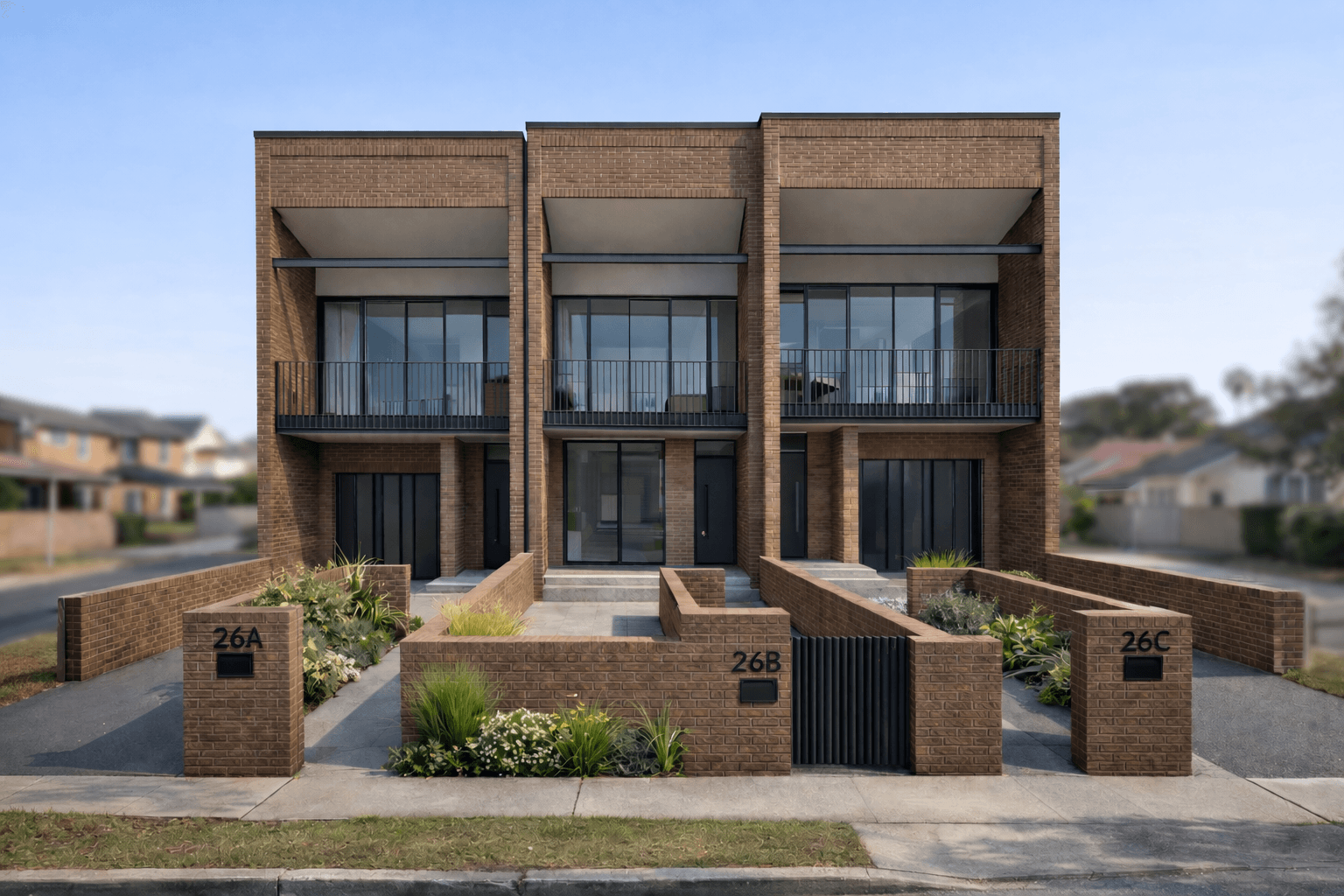 مشروع منزل توين في Narwee، بتصميم متناغم مع الشارع