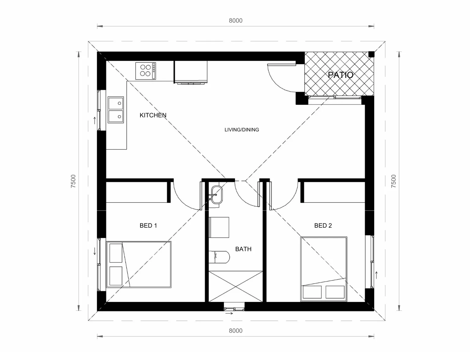 Floor plan · Fairfield West Granny Flat Project