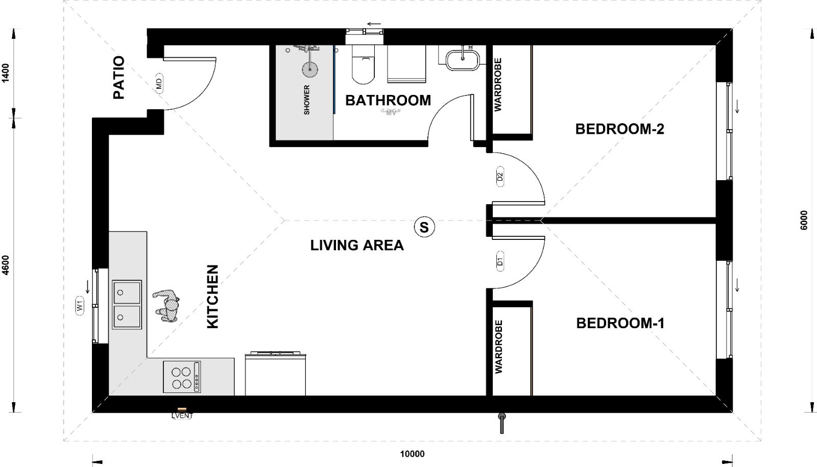 Werrington One-Bedroom One-Bathroom Cottage Project
