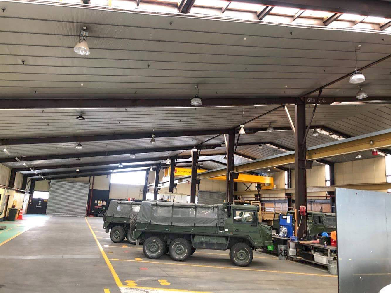 Waiouru军事基地机械车间商业屋顶翻新