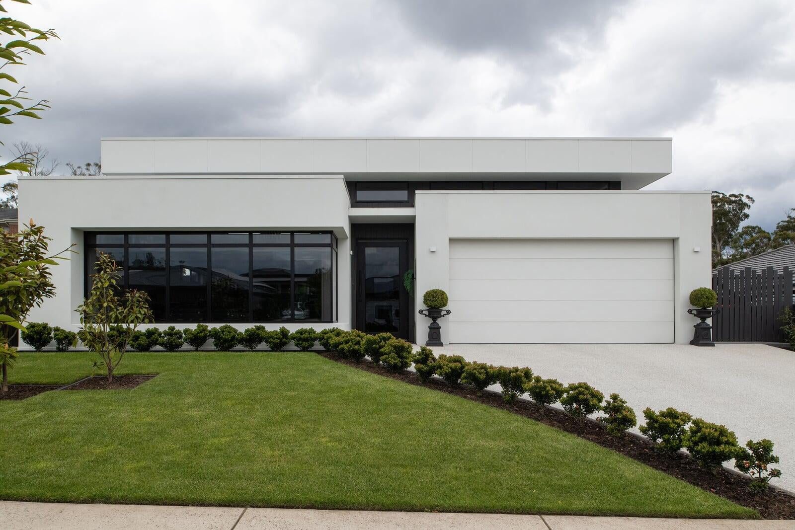 Lakeside Black and White Modern Residence