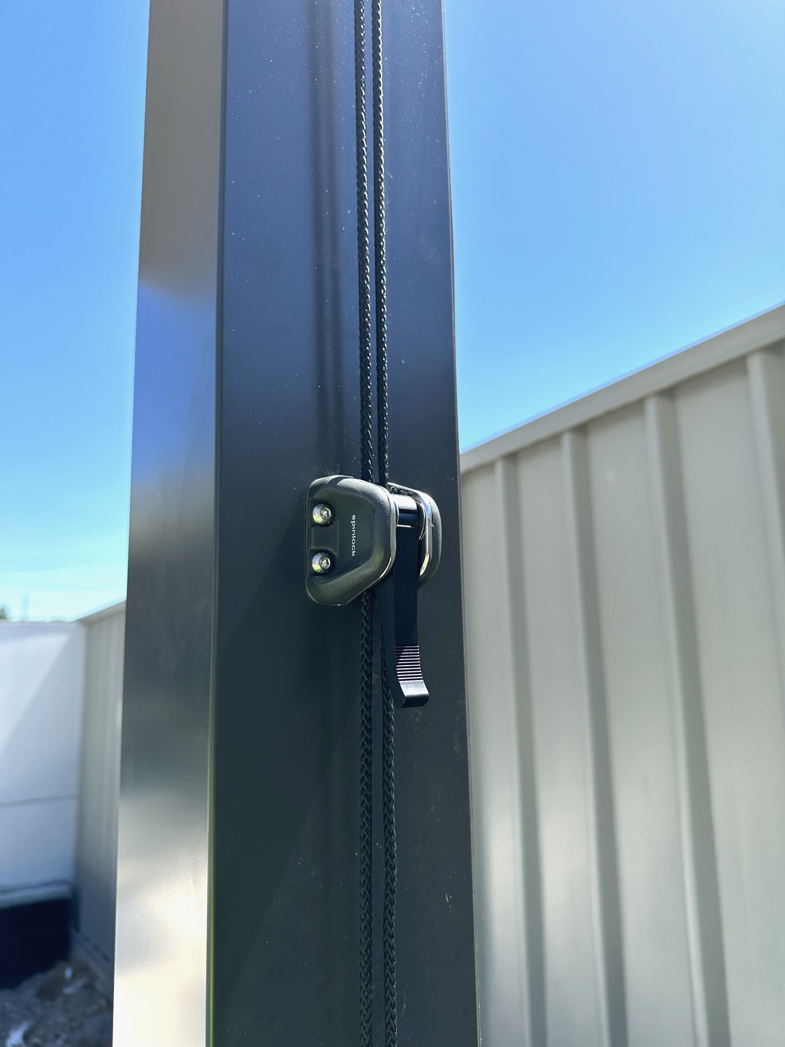 New Lambton Pool Shaderunner Awning Installation Project