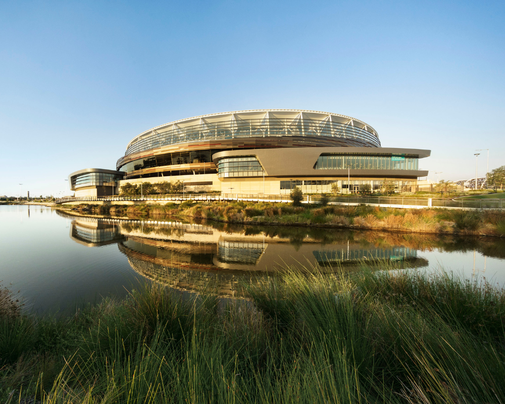Dự án cladding mặt tiền tấm kẽm Optus Stadium