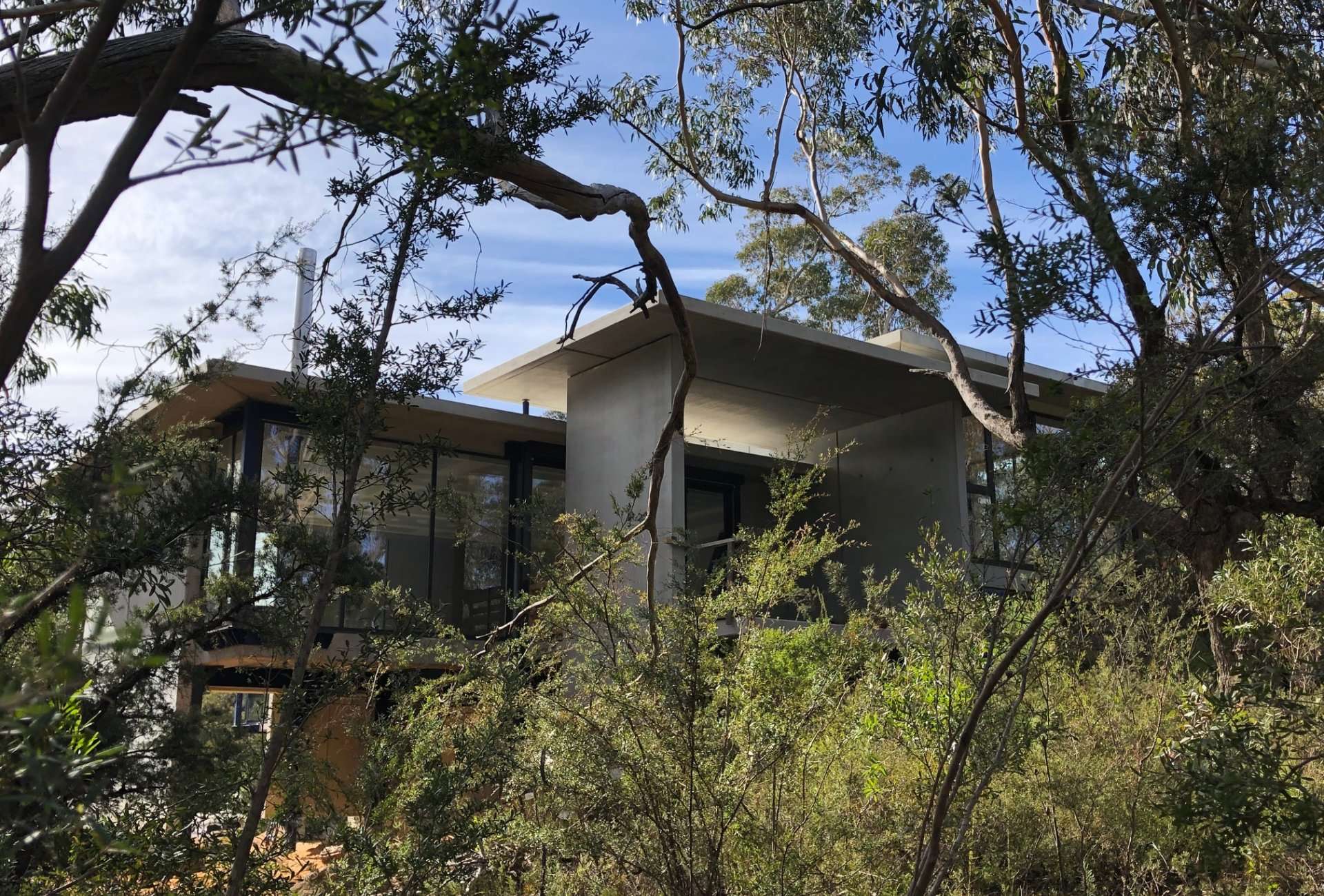 Leura Cantilevered Off-form Concrete House