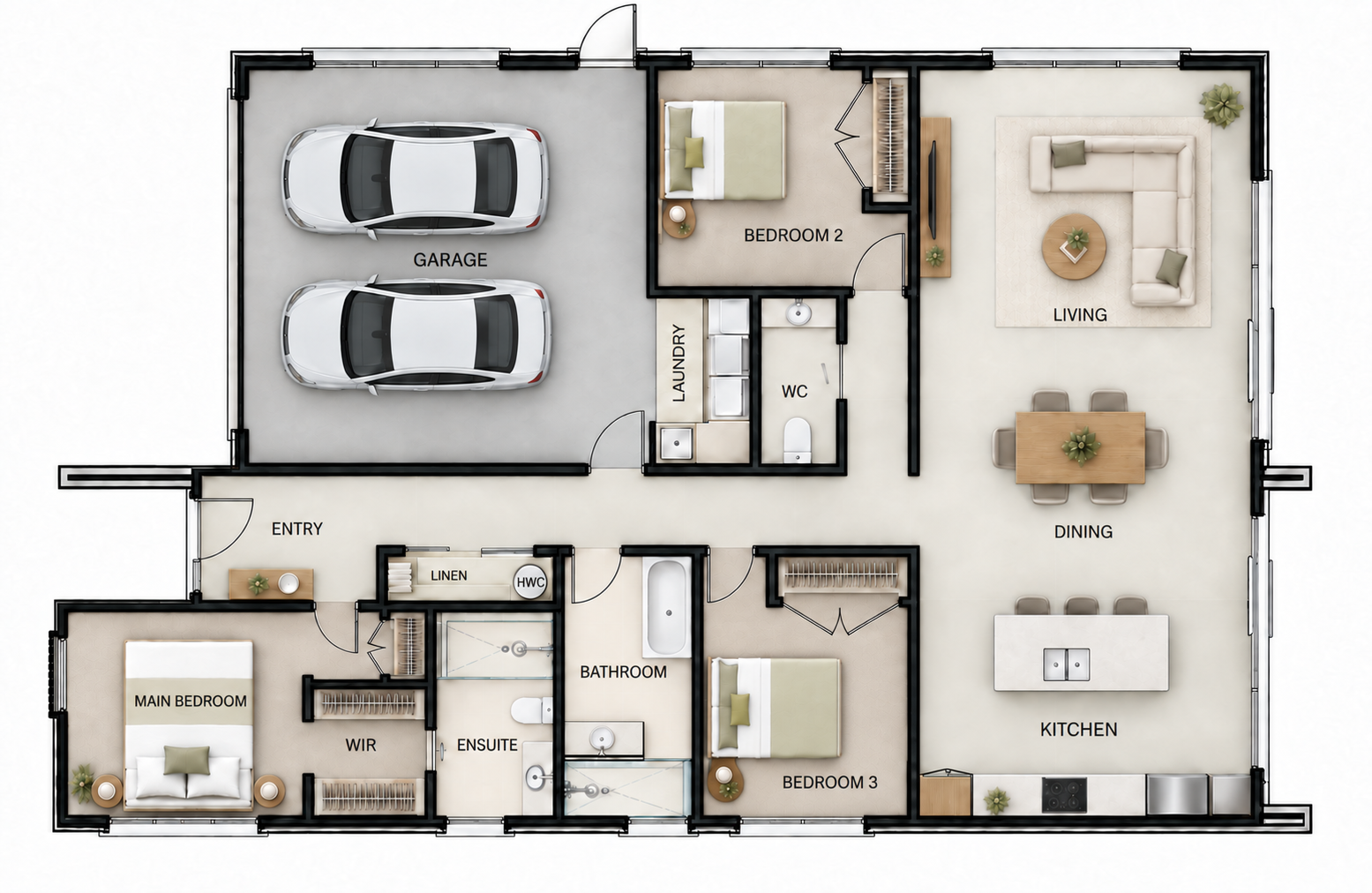 Floor plan · Marsden City House 43, Three-Bedroom Detached House