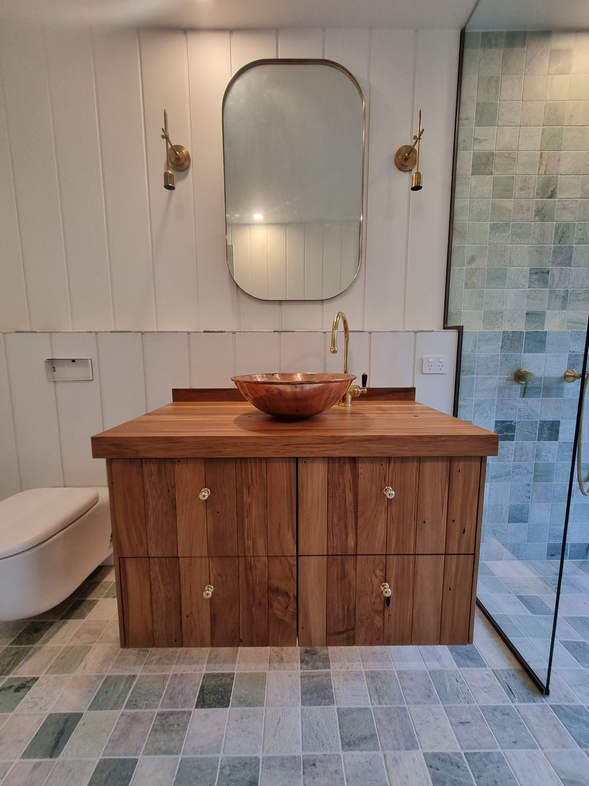 Acacia Bay Vintage Style Bathroom Tile Renovation