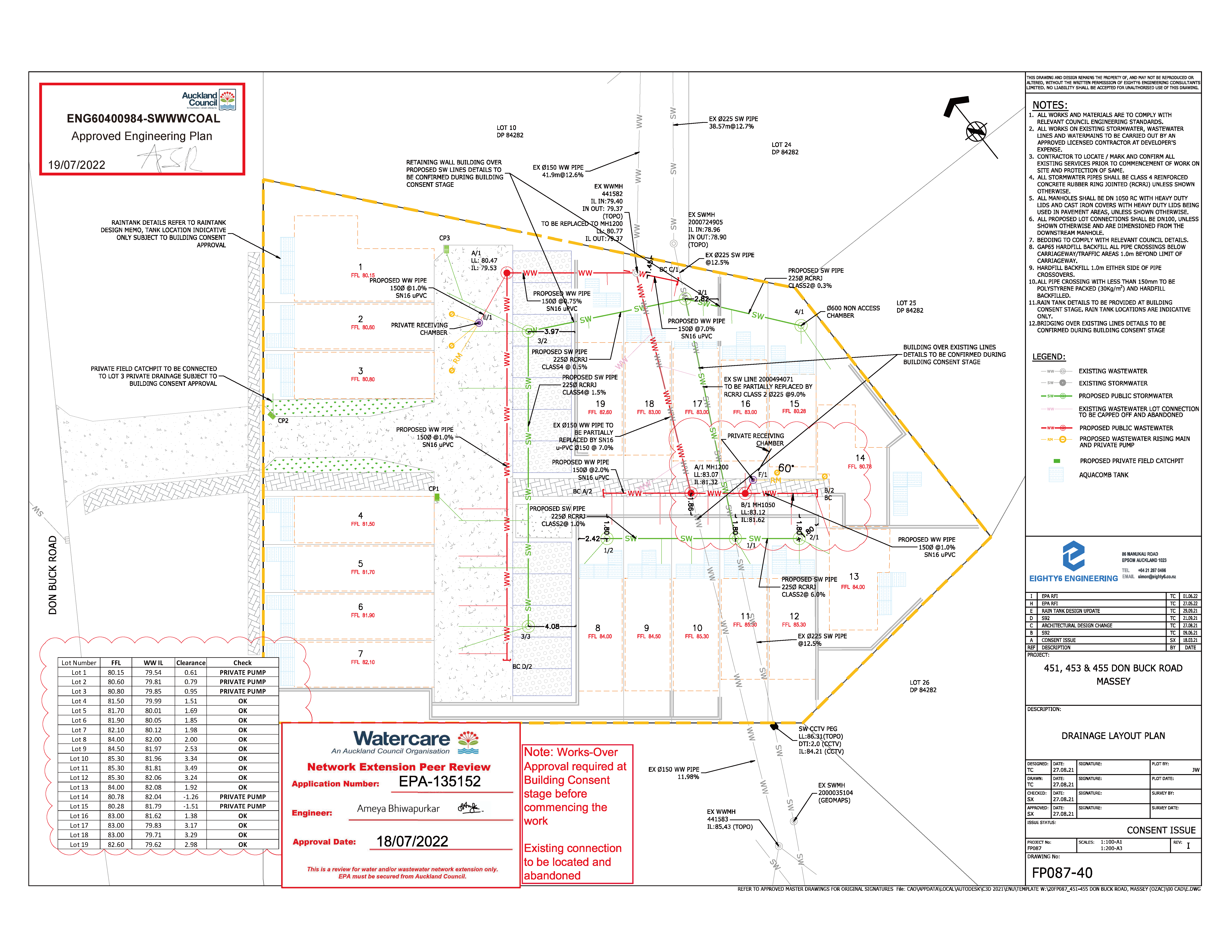 Floor plan · Don Buck Road 19-Unit Townhouse Project
