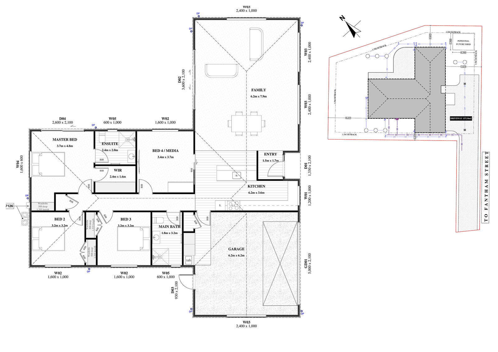 Floor plan · 38D Fantham Street Four Bedroom New Home