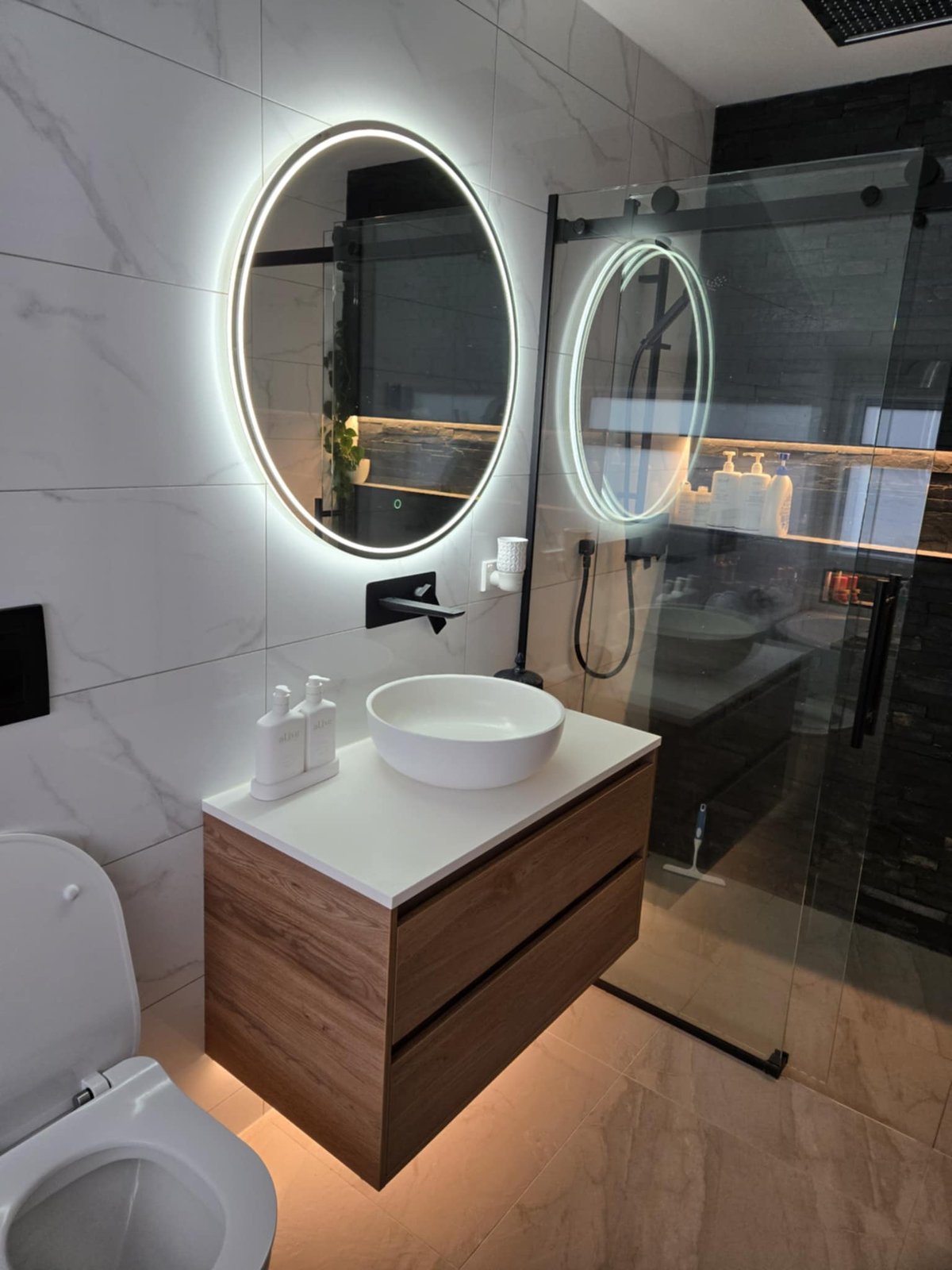 1950s Home Bathroom Renovation into Spa-Style Space