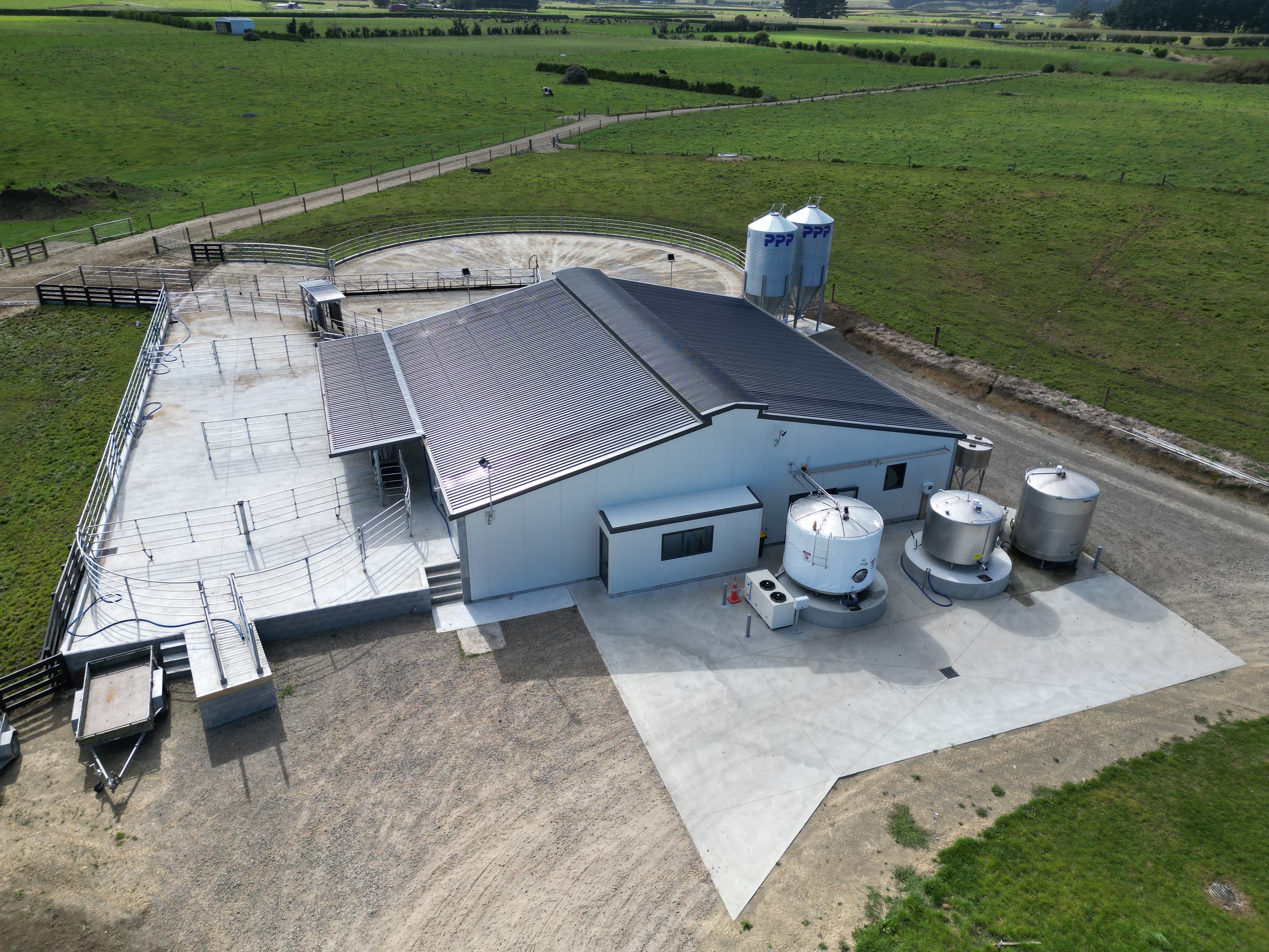 Fraser Trust 50 位转盘式挤奶棚,Hawera