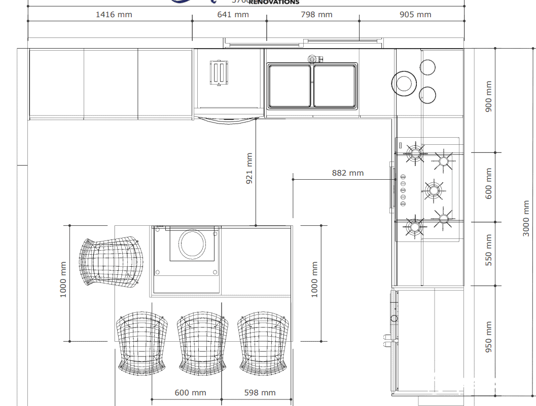 Floor plan · Mangere Kitchen Renovation Creating Open-Plan Living Space