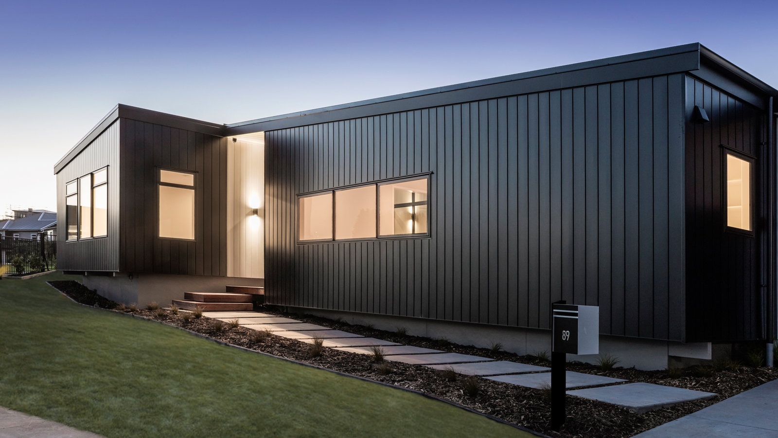 Auckland Millwater architectural design barn-style residence