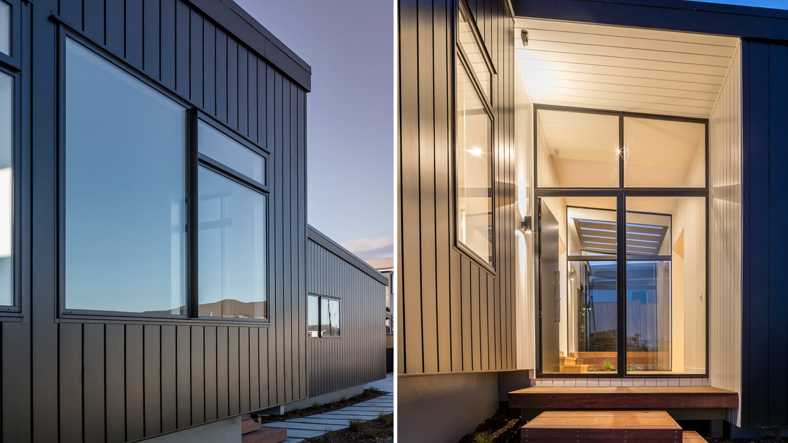 Auckland Millwater architectural design barn-style residence