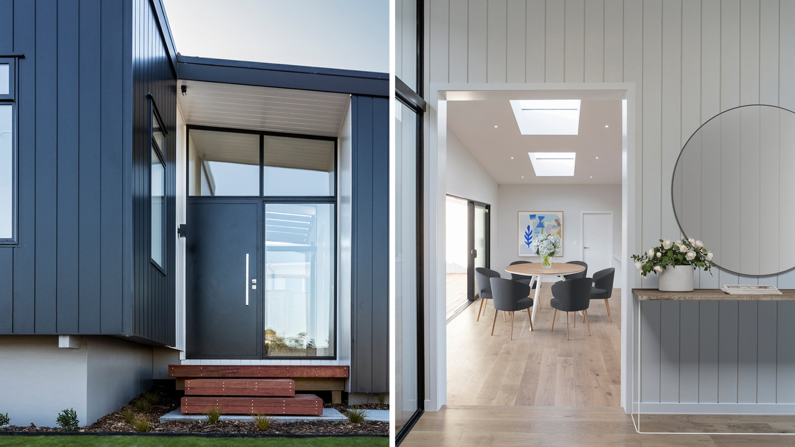 Auckland Millwater architectural design barn-style residence