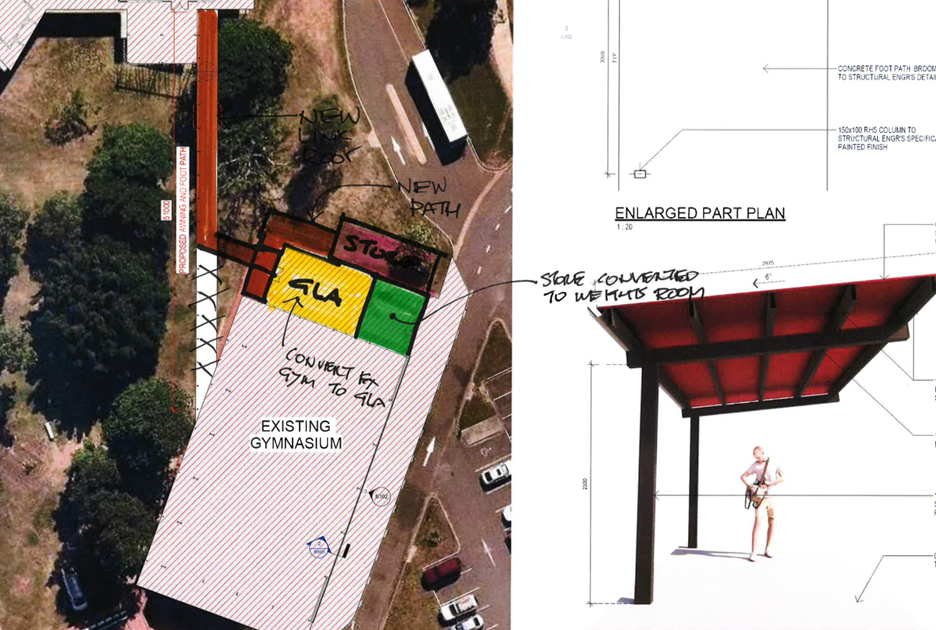 Floor plan · Haileybury Rendall School Covered Walkway Project in Berrimah