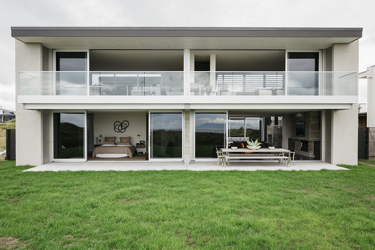 Omaha Beach Concrete Masonry Rendered Residence