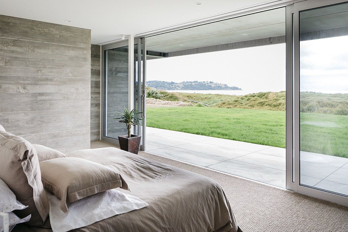 Omaha Beach Concrete Masonry Rendered Residence