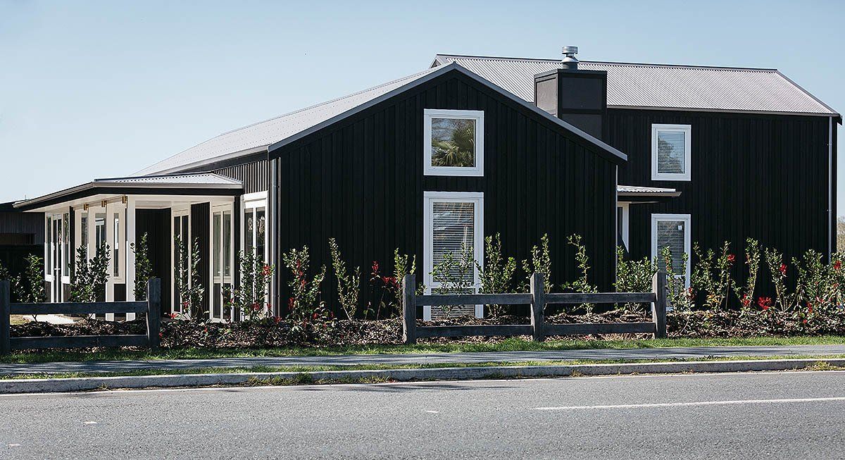 Black and white architect-designed new home at Point Wells