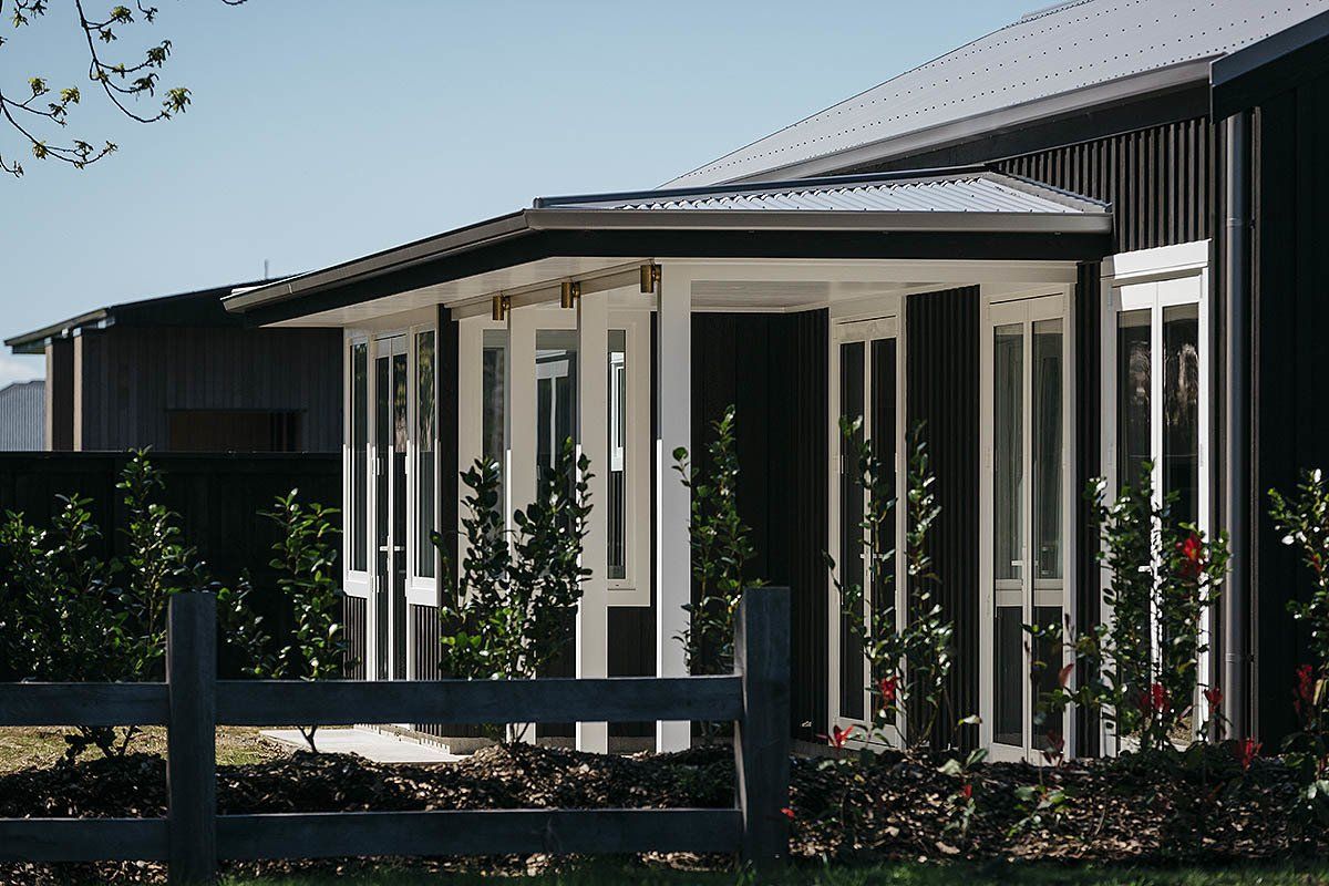 Black and white architect-designed new home at Point Wells