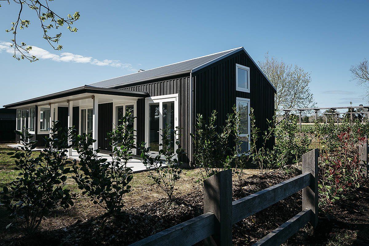 Black and white architect-designed new home at Point Wells