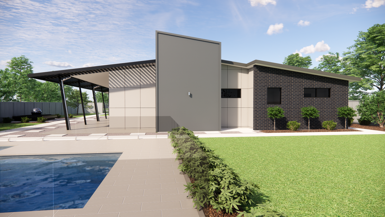 Table Top Road Modern Single-Storey Residence
