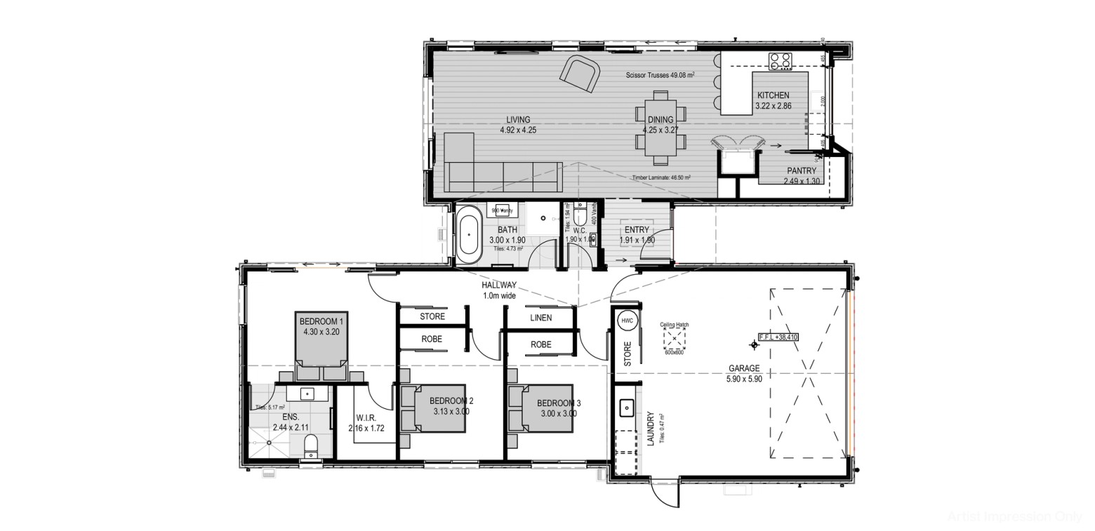 Floor plan · Falcon's Landing, Rolleston Display Home