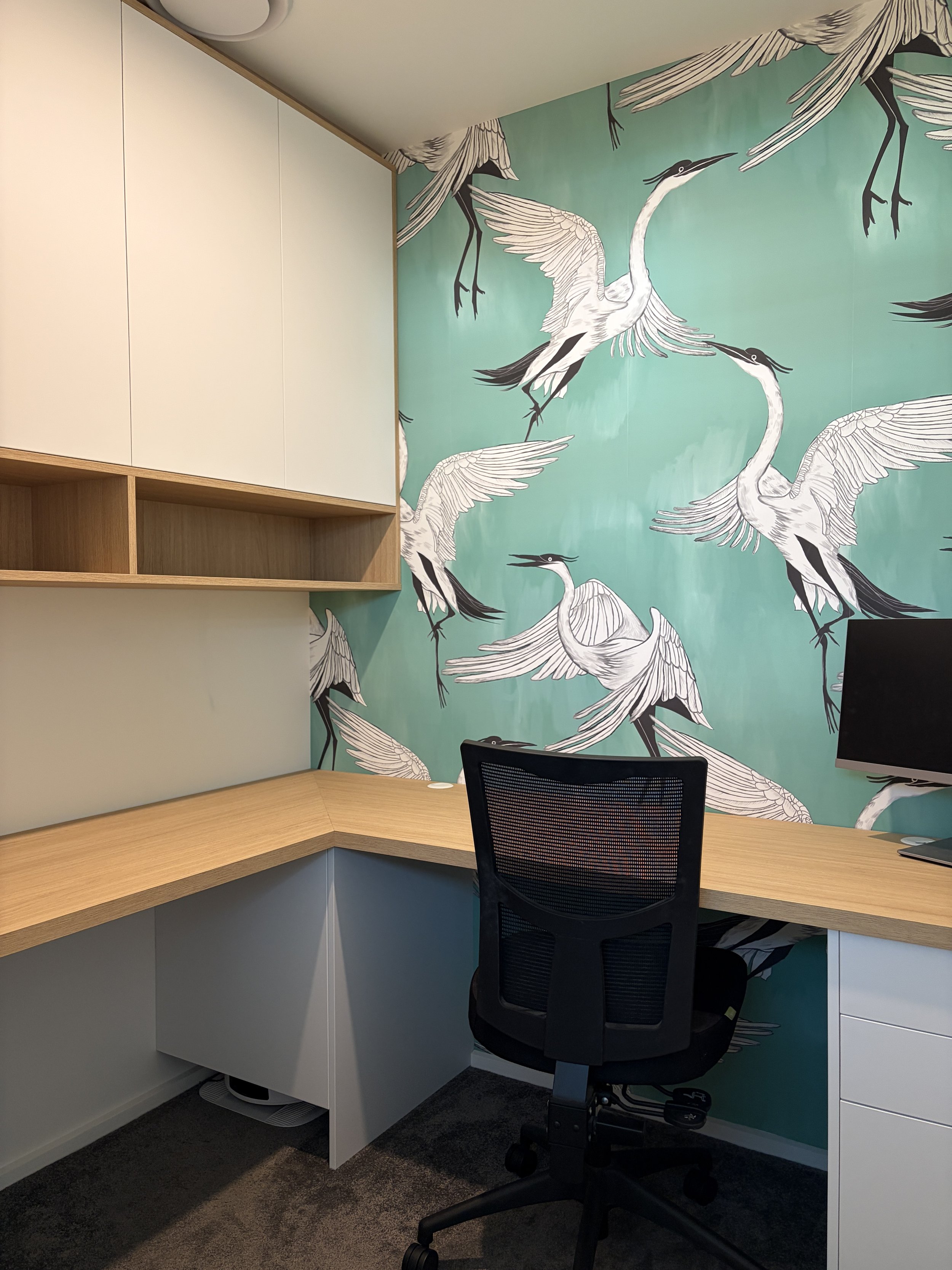 Cape Grove Custom Home Office Cabinetry